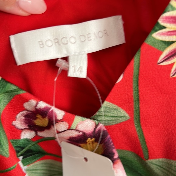 Borgo de Nor, size 14, floral poppy faux wrap dress. NWT. - Picture 4 of 4